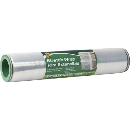 DUCK BRAND Stretch Wrap Film, Non-Adhesive, 20"Wx1000'L, Clear DUC285850